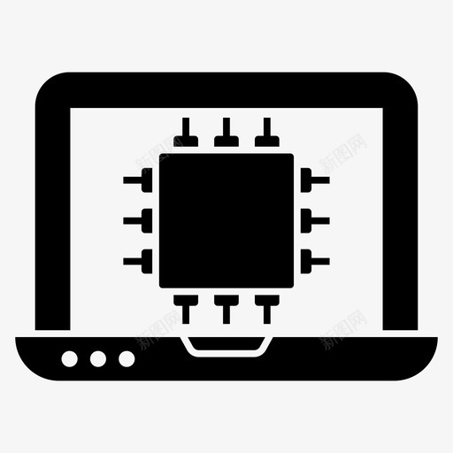 硬件中央处理器计算机芯片svg_新图网 https://ixintu.com 芯片 硬件 中央处理器 计算机 微处理器 网络 通信 符号 图标