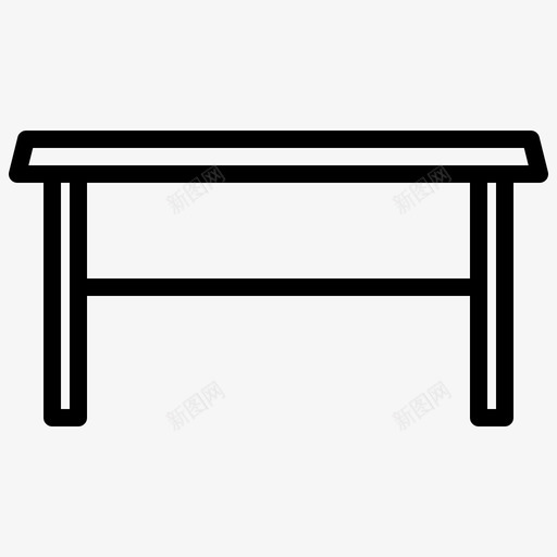 桌子家具和装饰1线性svg_新图网 https://ixintu.com 桌子 家具 装饰 线性