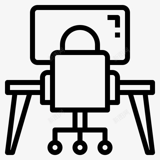 工作站在家工作84直线svg_新图网 https://ixintu.com 工作站 在家 工作 直线