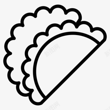 卷饼三明治餐食品皮塔三明治图标