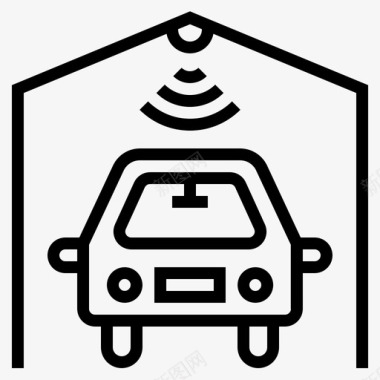 智能停车汽车物联网图标