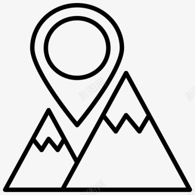 山地位置地理位置山地导航图标