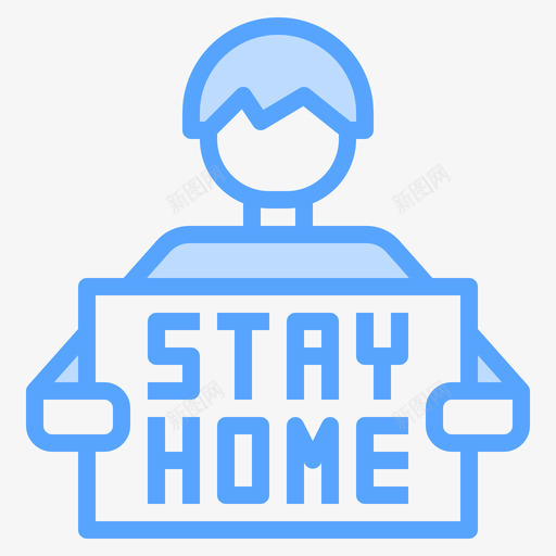 呆在家里呆在家里68蓝色svg_新图网 https://ixintu.com 呆在 呆在家 家里 蓝色