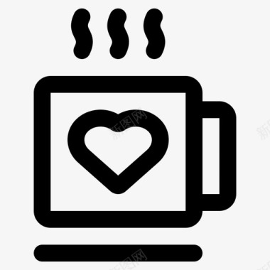 爱咖啡浪漫情人节图标