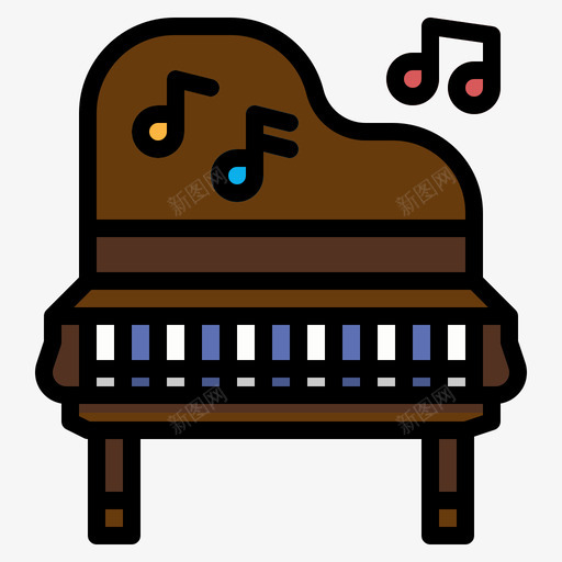 钢琴家庭活动1线性颜色svg_新图网 https://ixintu.com 钢琴 家庭 活动 线性 颜色