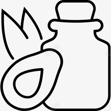 鳄梨油芳香疗法瓶子图标