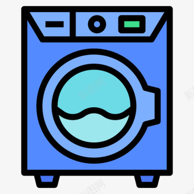 洗衣机送洗2件原色图标
