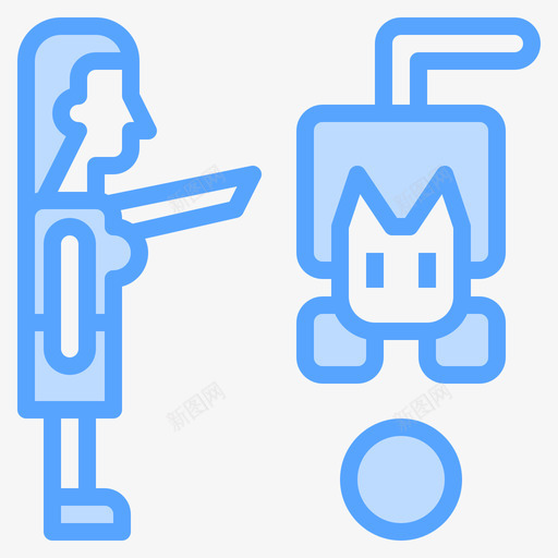 猫在家放松4蓝色svg_新图网 https://ixintu.com 在家 放松 蓝色