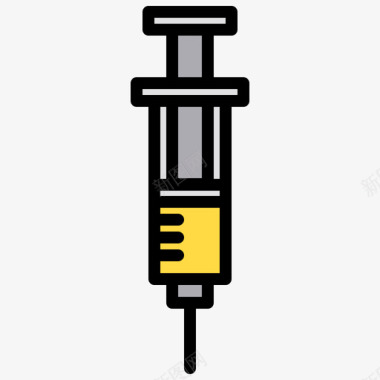 注射器科学152线性颜色图标
