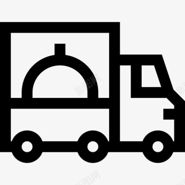 送货车食品配送100直线式图标
