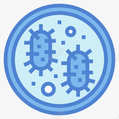 细菌卫生59蓝色图标