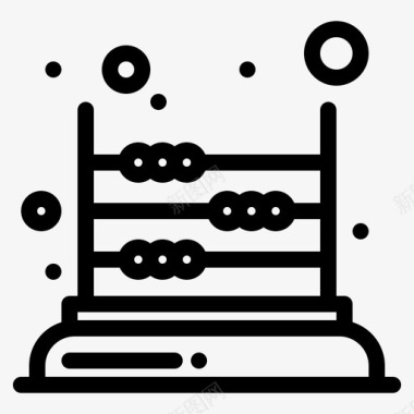 算盘孩子数学图标