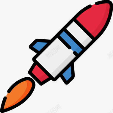 火箭俄罗斯40线性颜色图标