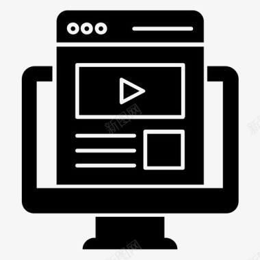 网络视频多媒体网站视频教程图标