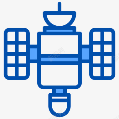 卫星科学151蓝色图标