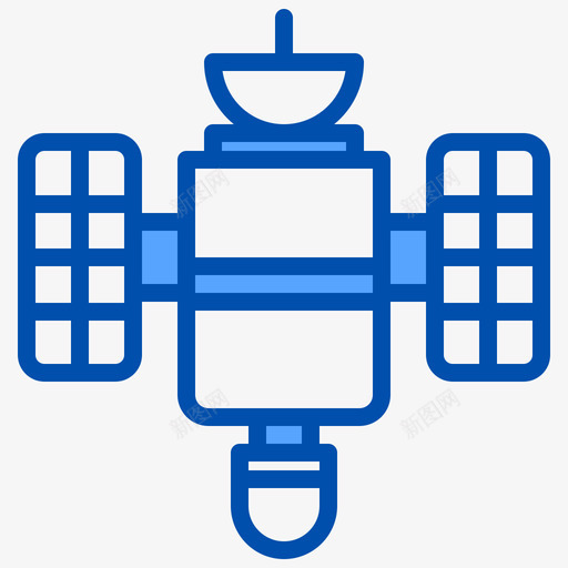 卫星科学151蓝色svg_新图网 https://ixintu.com 卫星 科学 蓝色