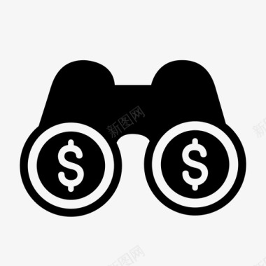 投资望远镜金融图标