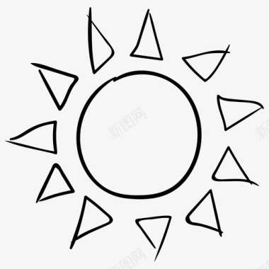 太阳明亮的太阳日光图标
