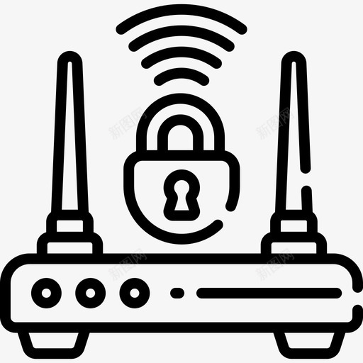 路由器网络安全55线性svg_新图网 https://ixintu.com 路由器 网络安全 线性
