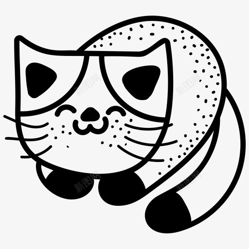猫画卡通动物猫卡通svg_新图网 https://ixintu.com 卡通 猫画 动物 家畜 小猫 可爱 字形 矢量 矢量图 图标