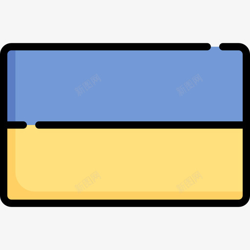 乌克兰国旗18线颜色svg_新图网 https://ixintu.com 乌克兰 国旗 颜色