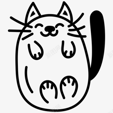 猫画卡通动物猫卡通图标