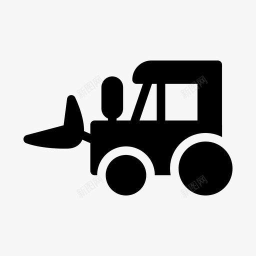 拖拉机建筑起重机svg_新图网 https://ixintu.com 拖拉机 建筑 起重机 机械 运输 施工 标志