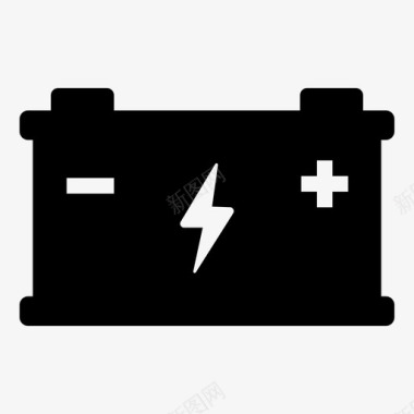 电池汽车电池电力存储图标