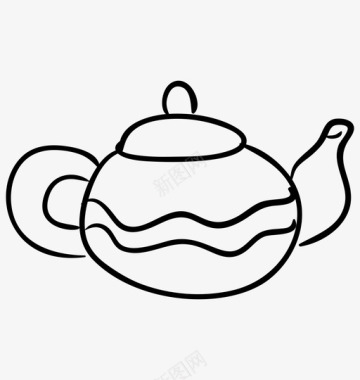 茶壶水壶厨房用具图标