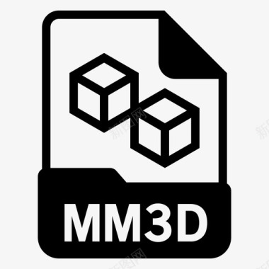 文件格式三维文件MM1格式图标