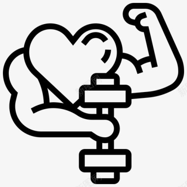 心脏强壮有氧运动锻炼图标