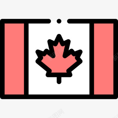 加拿大加拿大17线性颜色图标
