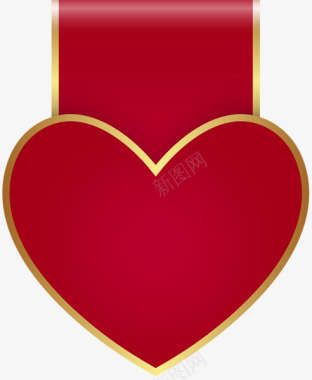 红色爱心元素图标
