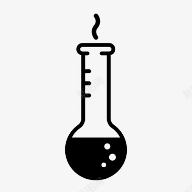 化学烧杯烧瓶实验室图标