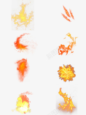 梦幻唯美火焰火焰特效透明合集下载系列火焰特图标