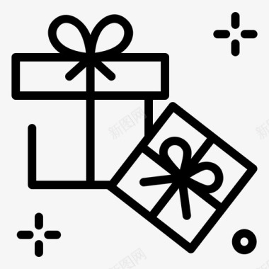 礼品礼品盒礼品卡图标