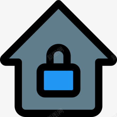 家庭安全网络应用安全4线性颜色图标