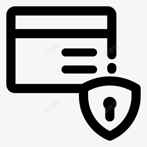 安全支付信用卡保护svg_新图网 https://ixintu.com 安全 支付 信用卡 保护 电子商务 基本 轮廓 笔划