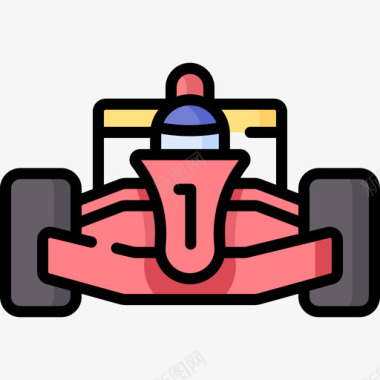 赛车F118级方程式线性颜色图标
