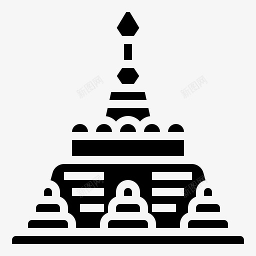 shwedagongolden缅甸svg_新图网 https://ixintu.com shwedagon golden 缅甸 宝塔 寺庙 地标 3Glyph1