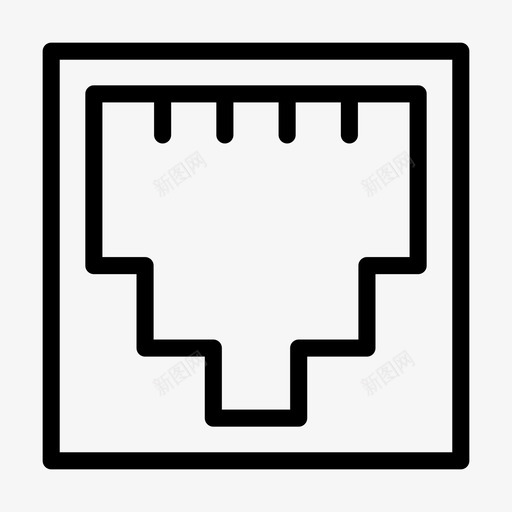 rj45端口连接internetsvg_新图网 https://ixintu.com rj45 端口 网络 连接 internet 络线 标志 标志符 符号