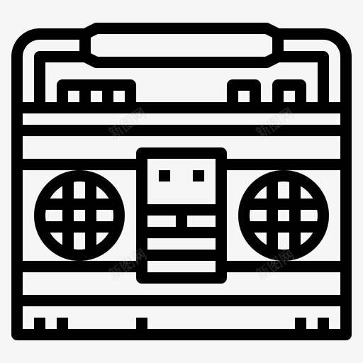收音机收音机15线性svg_新图网 https://ixintu.com 收音机 线性