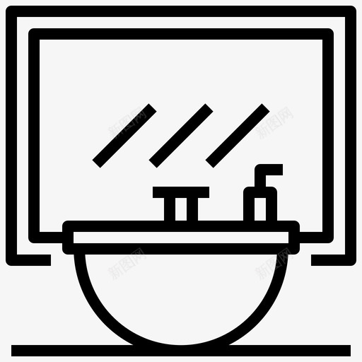 盆建筑物家具和家庭svg_新图网 https://ixintu.com 建筑物 家具 家庭 水槽 洗脸盆 卫生