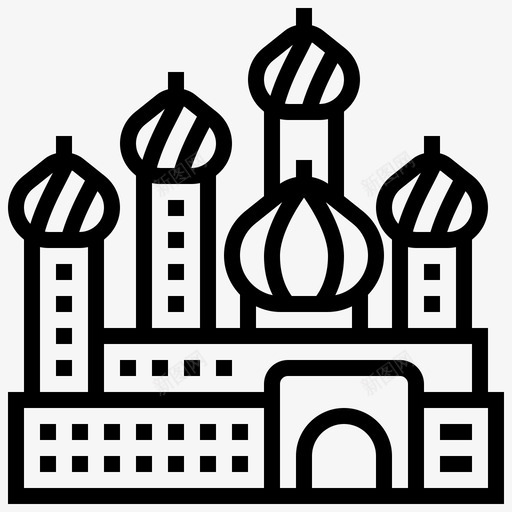 巴兹尔大教堂圆顶莫斯科svg_新图网 https://ixintu.com 巴兹 大教堂 圆顶 莫斯科 俄罗斯 兰德 马克 3Line1