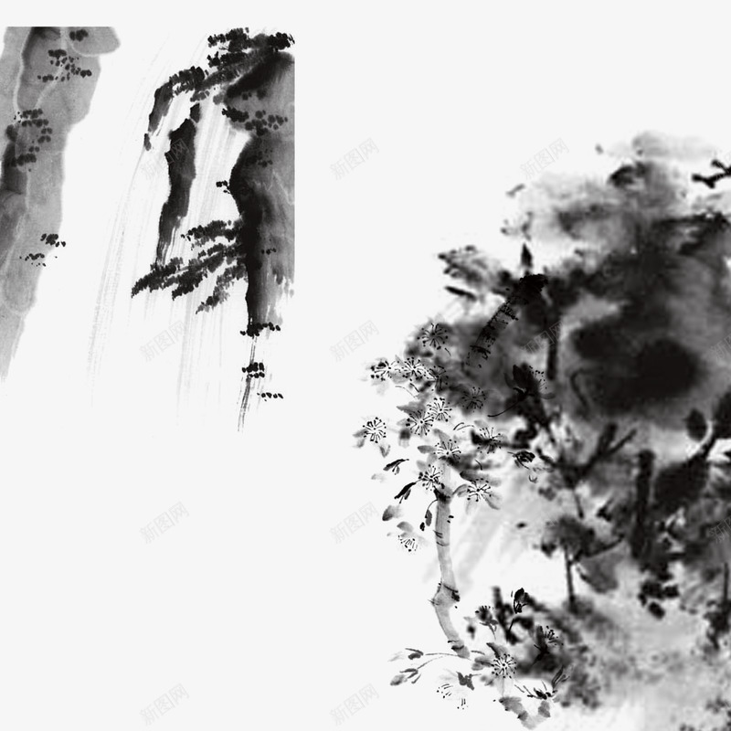中国古风水墨山水免扣透明插画后期美化PS设计85中png免抠素材_新图网 https://ixintu.com 中国 古风 水墨 山水 免扣 透明 插画 后期 美化 PS 设计