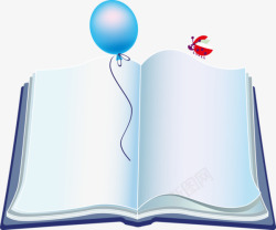 翻开的书上有气球素材