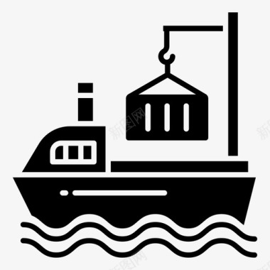 船舶石油工业25字形图标
