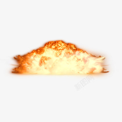 黄色蘑菇云黄色燃烧的蘑菇云爆炸火焰下载系列火焰特效系高清图片