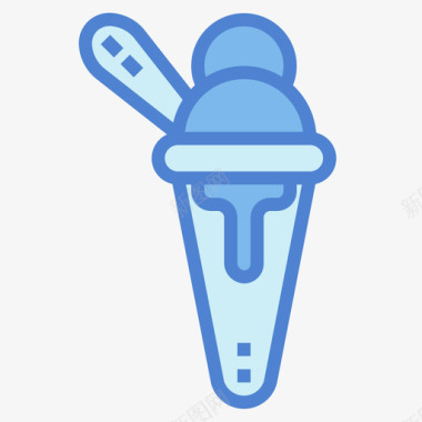 冰淇淋冰淇淋41蓝色图标