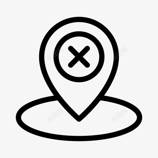 位置取消gps地图svg_新图网 https://ixintu.com 位置 取消 地图 gps 标记 pin 导航 航线 标志 标志符 符号
